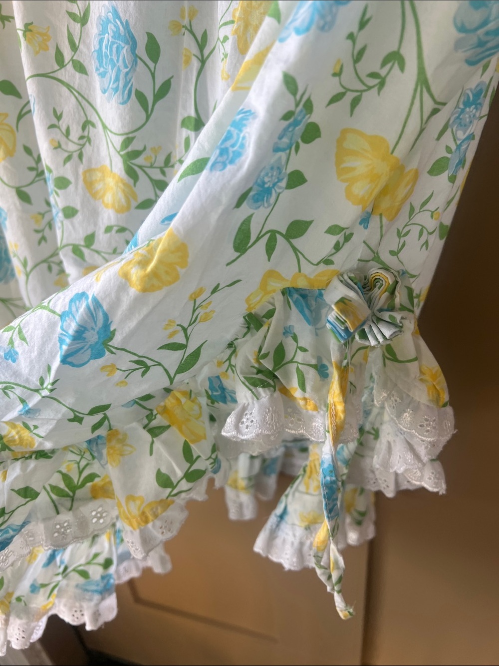 Vermont Country Store XL Like New Short/&Top Pajama Set Floral Cotton Cottagecor - Picture 4 of 9